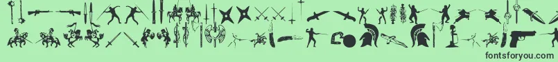 GodsOfWar Font – Black Fonts on Green Background