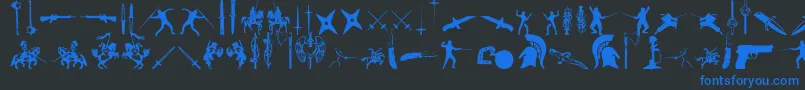 GodsOfWar Font – Blue Fonts on Black Background
