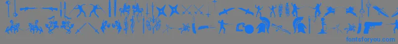 GodsOfWar Font – Blue Fonts on Gray Background