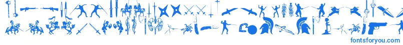GodsOfWar Font – Blue Fonts on White Background