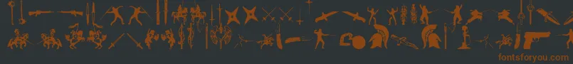 GodsOfWar Font – Brown Fonts on Black Background