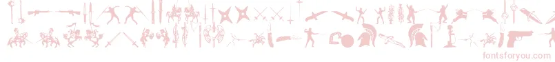 Шрифт GodsOfWar – розовые шрифты на белом фоне