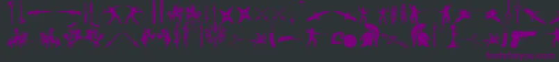 Шрифт GodsOfWar – фиолетовые шрифты на чёрном фоне