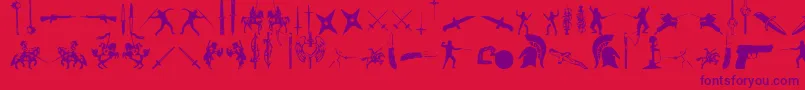 GodsOfWar Font – Purple Fonts on Red Background