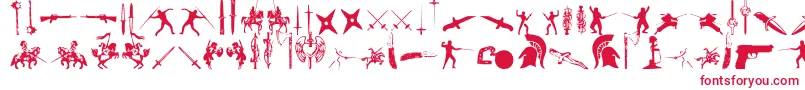 GodsOfWar Font – Red Fonts on White Background
