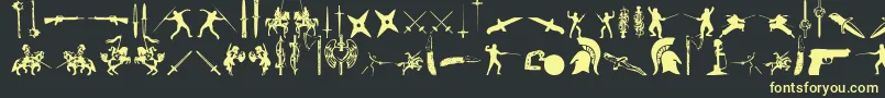 GodsOfWar Font – Yellow Fonts on Black Background