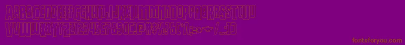 Thunderhawkdropshadow Font – Brown Fonts on Purple Background