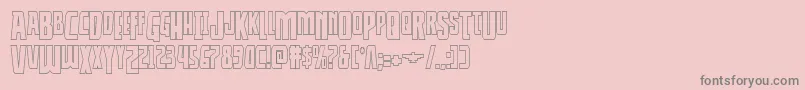 Thunderhawkdropshadow-Schriftart – Graue Schriften auf rosa Hintergrund