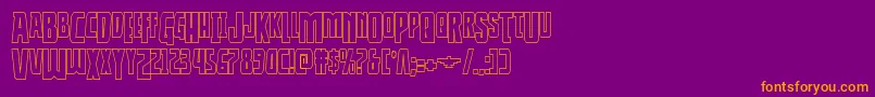 Thunderhawkdropshadow Font – Orange Fonts on Purple Background