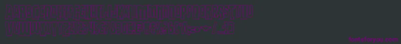 Thunderhawkdropshadow Font – Purple Fonts on Black Background