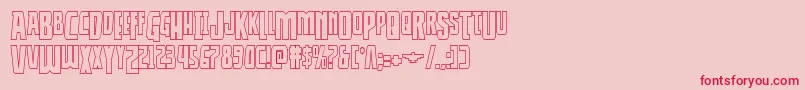 Thunderhawkdropshadow Font – Red Fonts on Pink Background