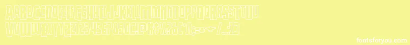 Thunderhawkdropshadow Font – White Fonts on Yellow Background