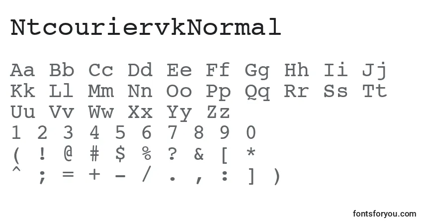 Police NtcouriervkNormal - Alphabet, Chiffres, Caractères Spéciaux