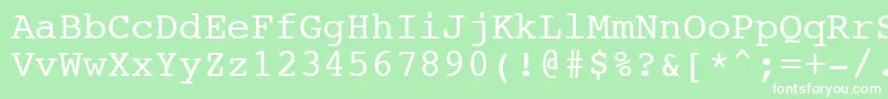 NtcouriervkNormal Font – White Fonts on Green Background