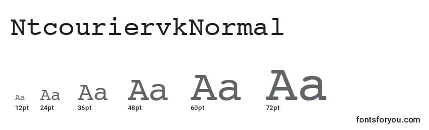 Размеры шрифта NtcouriervkNormal