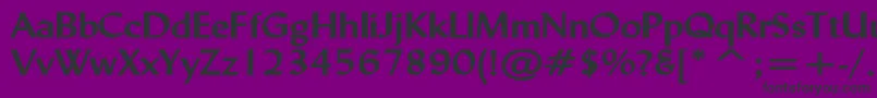 フォントLyndaWideBold – 紫の背景に黒い文字