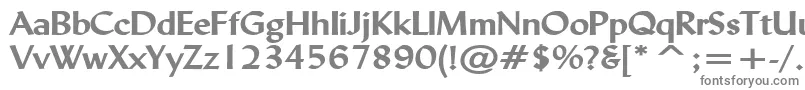 フォントLyndaWideBold – 白い背景に灰色の文字