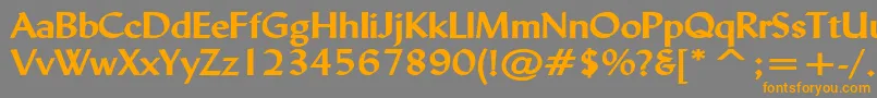 LyndaWideBold Font – Orange Fonts on Gray Background