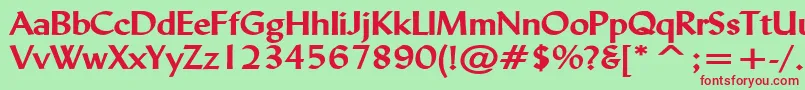 LyndaWideBold Font – Red Fonts on Green Background