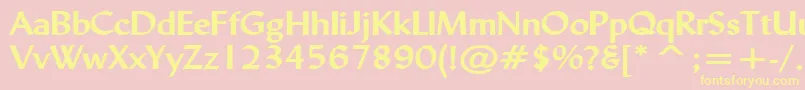 LyndaWideBold Font – Yellow Fonts on Pink Background