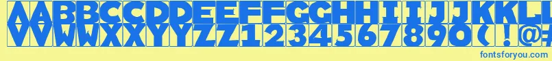 Rememberscribbledtypes Font – Blue Fonts on Yellow Background