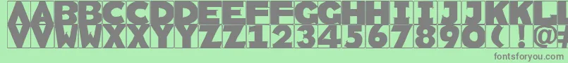 Fonte Rememberscribbledtypes – fontes cinzas em um fundo verde