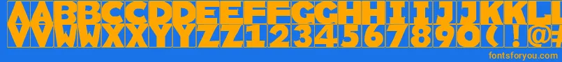 Rememberscribbledtypes Font – Orange Fonts on Blue Background