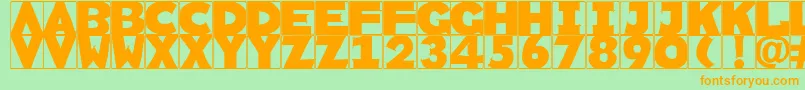 Rememberscribbledtypes Font – Orange Fonts on Green Background