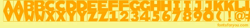 Rememberscribbledtypes Font – Orange Fonts on Yellow Background