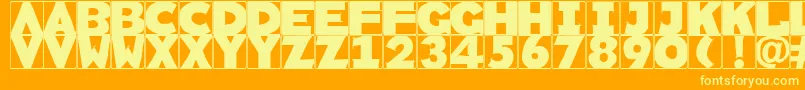 Rememberscribbledtypes Font – Yellow Fonts on Orange Background