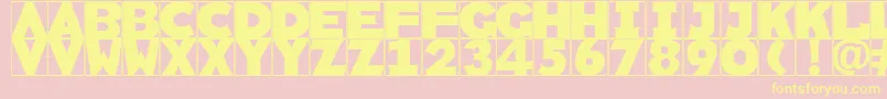 Rememberscribbledtypes Font – Yellow Fonts on Pink Background