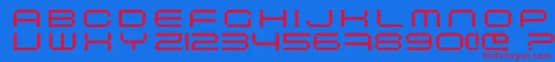 Mascel Font – Red Fonts on Blue Background