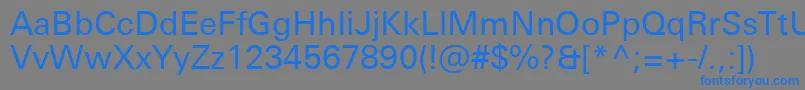 フォントUniversNextProRegular – 灰色の背景に青い文字