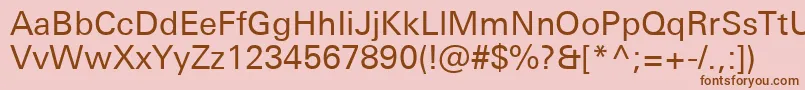 Шрифт UniversNextProRegular – коричневые шрифты на розовом фоне