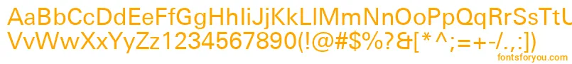 フォントUniversNextProRegular – 白い背景にオレンジのフォント