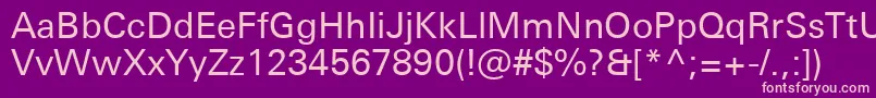 UniversNextProRegular Font – Pink Fonts on Purple Background