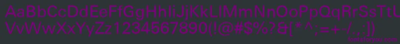 フォントUniversNextProRegular – 黒い背景に紫のフォント