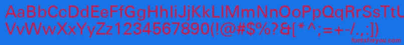 UniversNextProRegular Font – Red Fonts on Blue Background