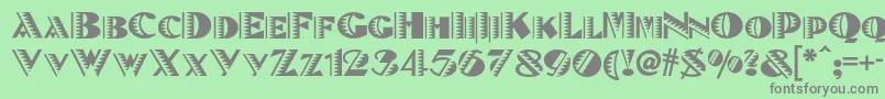 Czcionka Betenoirnf – szare czcionki na zielonym tle