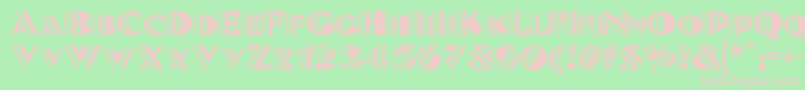 Betenoirnf-fontti – vaaleanpunaiset fontit vihreällä taustalla