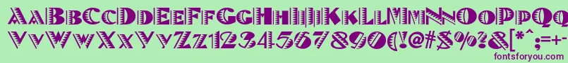Betenoirnf Font – Purple Fonts on Green Background
