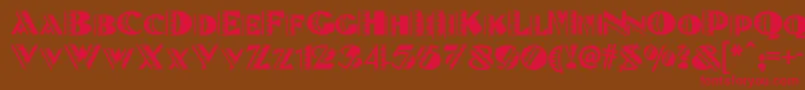 Betenoirnf Font – Red Fonts on Brown Background