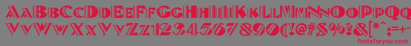 Betenoirnf Font – Red Fonts on Gray Background