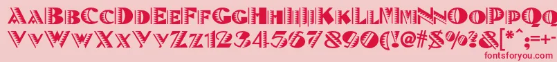 Betenoirnf-Schriftart – Rote Schriften auf rosa Hintergrund