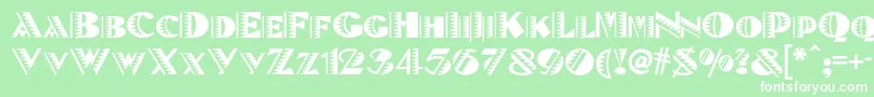 フォントBetenoirnf – 緑の背景に白い文字