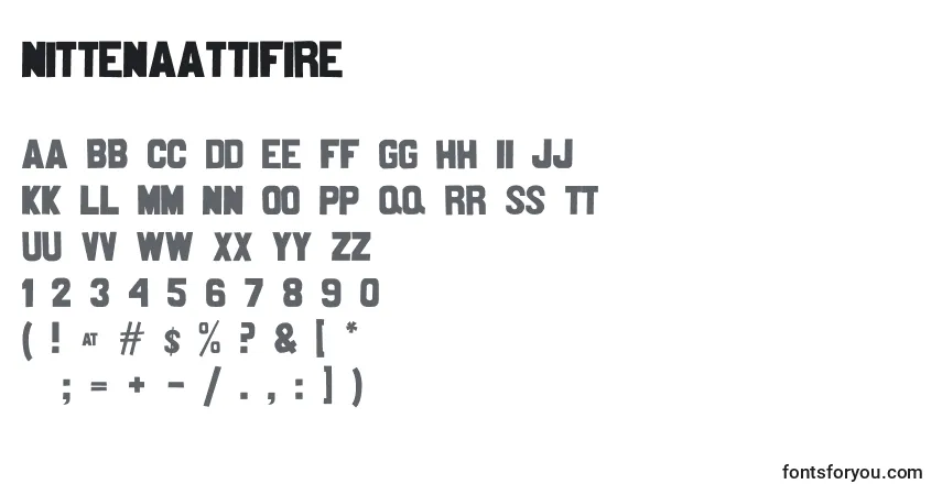 Шрифт Nittenaattifire – алфавит, цифры, специальные символы
