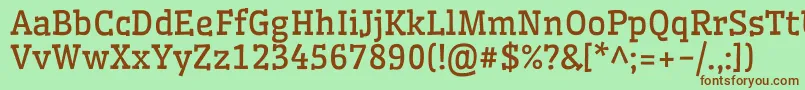 WellfleetRegular Font – Brown Fonts on Green Background