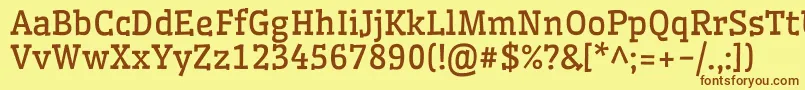 WellfleetRegular Font – Brown Fonts on Yellow Background