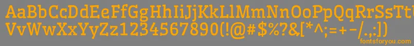 WellfleetRegular Font – Orange Fonts on Gray Background