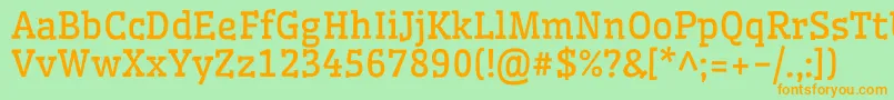 WellfleetRegular Font – Orange Fonts on Green Background